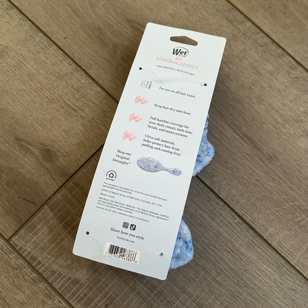 Wet Brush x LoveShackFancy Wash Cotton Headband Everblooming Rosettes NWT - Picture 7 of 7